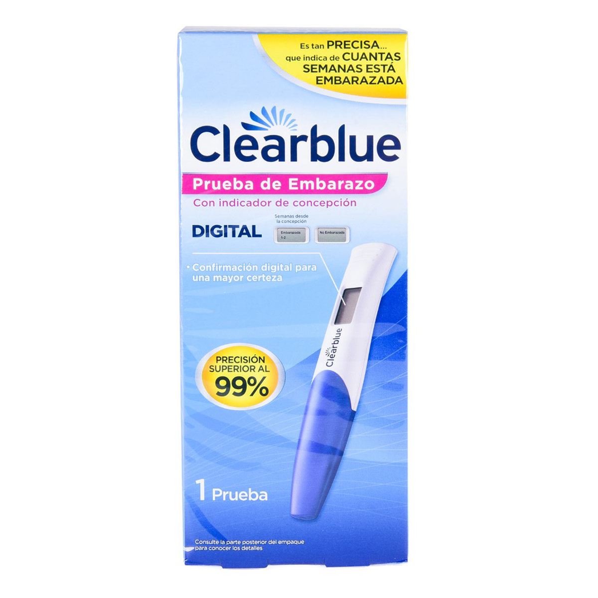 Clearblue Prueba De Embarazo Digital con 1 pieza.