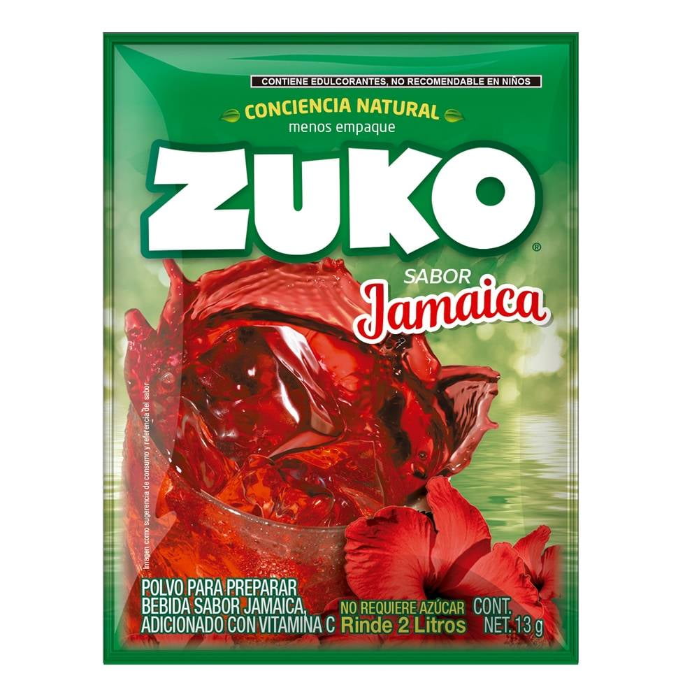 Zuko Jamaica 15gr: Refrescante sabor tropical en cada sorbo.